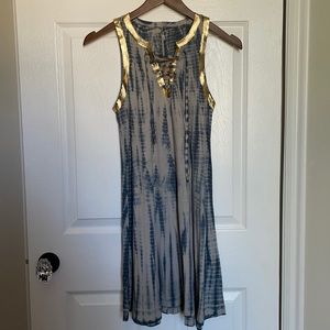 Natural Life blue/gray tie dye dress